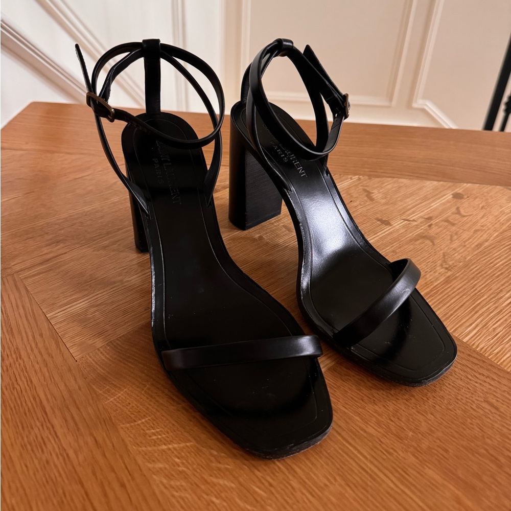 Saint Laurent heeled black sandals